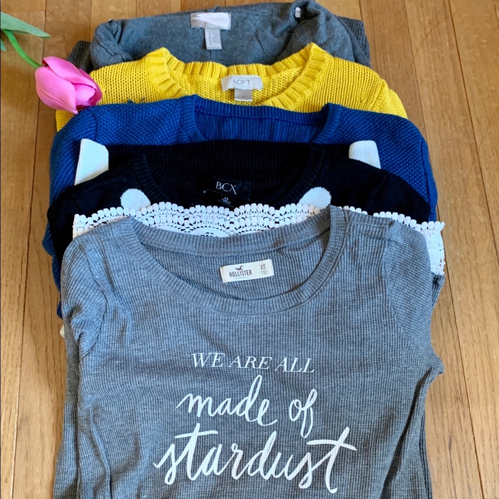 5 long sleeves sweaters β€οΈππ€ππ - Picture 1 of 6